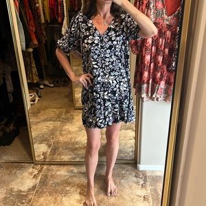 Black & purple floral dress